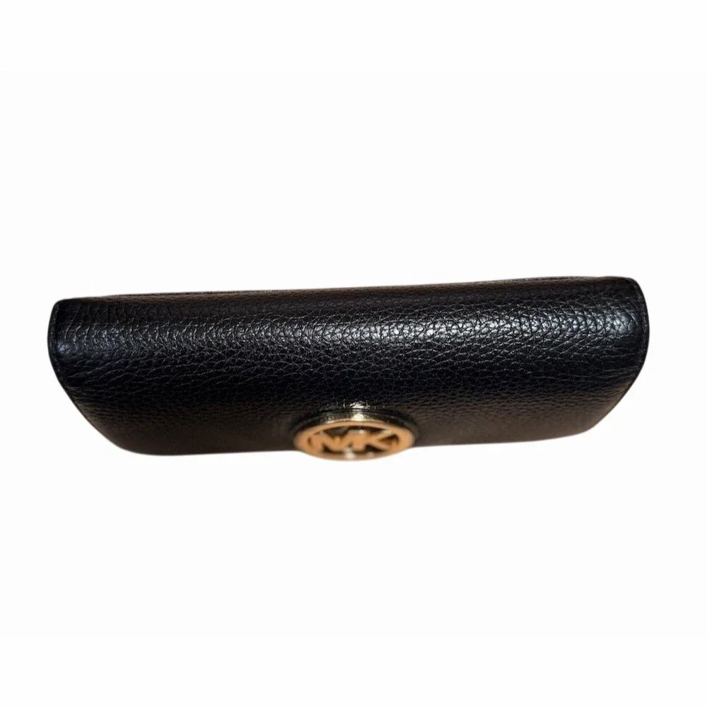 Michael Kors Black Fulton Flap Continental Wallet